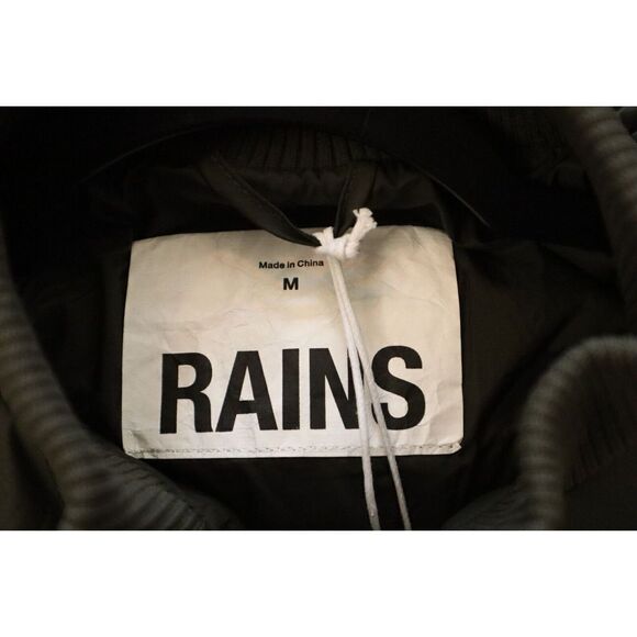 RAINS 18300 Unisex Sz Medium Evergreen Full Zip Liner High-Neck Jacket - Picture 6 of 10